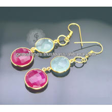 Vermeil Gemstone Bezel Earring, Vermeil Bezel Earring Wholesale Supplier